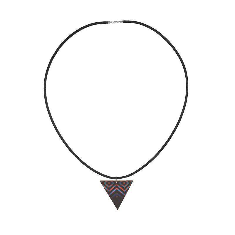 Wooden Pendant Necklace Geometric